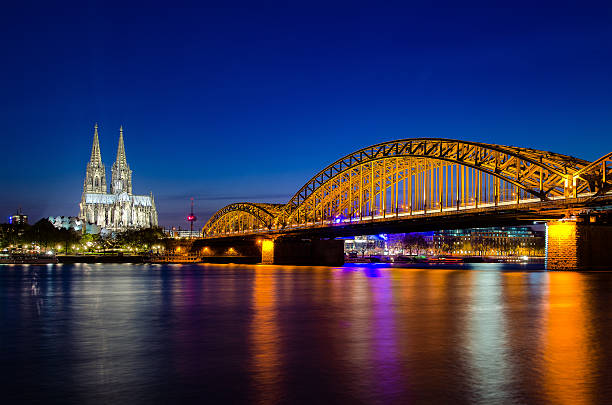 Cologne, Germany. Image of Cologne with Cologne Cathedral. Cologne, Germany. Image of Cologne with Cologne Cathedral during twilight blue hour in Germany. cologne photos stock pictures, royalty-free photos & images