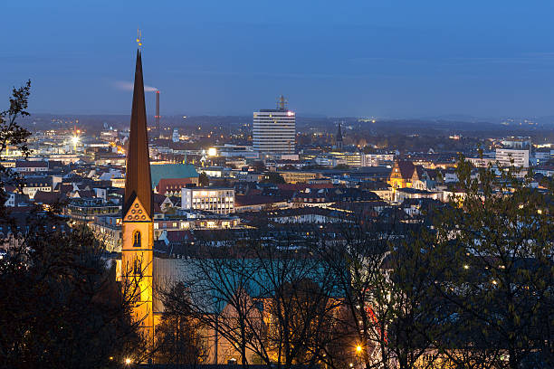 istock bielefeld germany cityscape in the evening 621133812