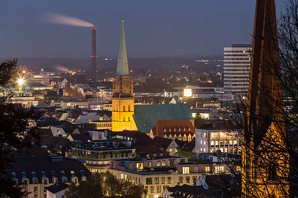 istock bielefeld germany cityscape in the evening 621133900