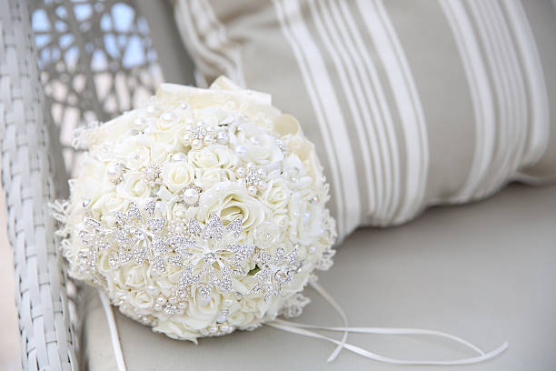 bride holding wedding bouquet