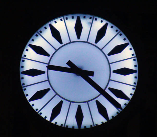 istock Nighttime View Of Station Clock 621135830