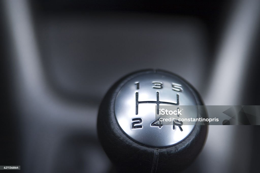 Gear shifter The top of an automotive gear shifter. Car Stock Photo