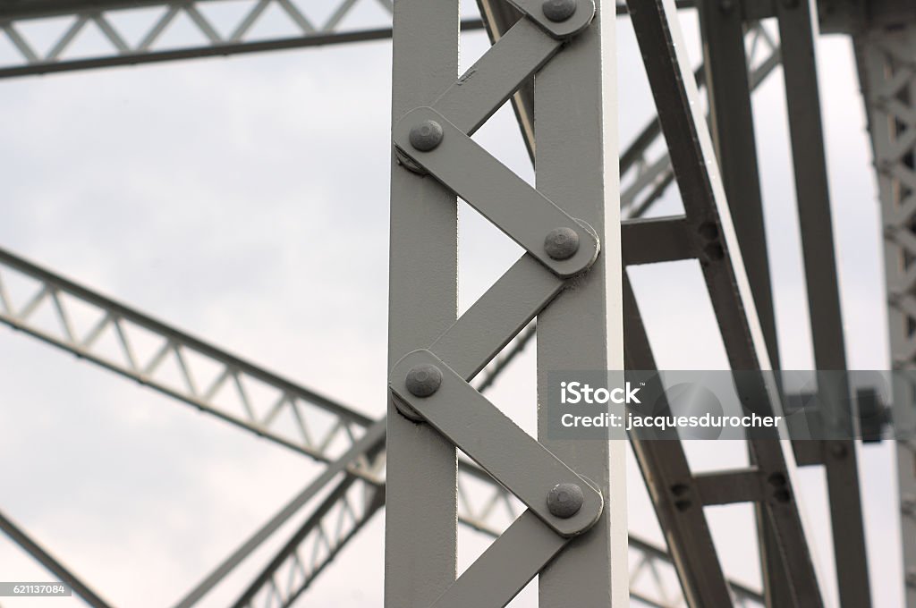 steel structure bridge metal beams iron frame beams metallic structure iron architecture bridge detail Abstract Stock Photo