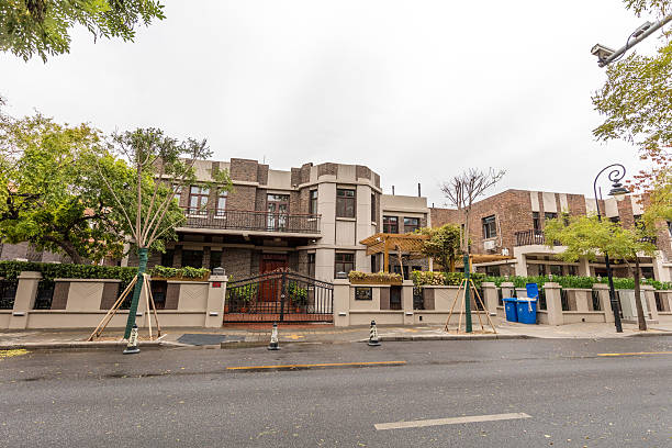 Tianjin, China - October 19, 2016: The Concessions in Tianjin were concession territories ceded by the Chinese Qing dynasty to a number of European countries, the U.S. and Japan within the city of Tianjin. At that time, Tianjin was also transliterated as Tientsin (sometimes spelled Tien-Tsin). There were nine concessions in old Tianjin altogether. These concessions also contributed a lot to the rapid development of Tianjin from the early to mid-20th century. The first concessions in Tianjin were granted in 1860. The last concession was ceded back to China in 1947. The street view of the former concession area.