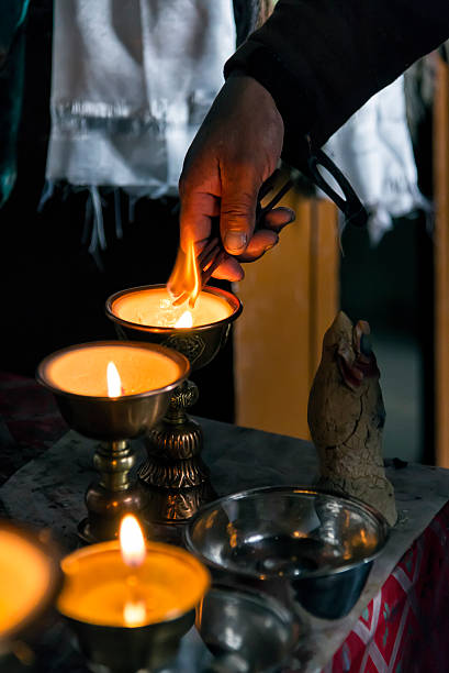 istock Preparations for morning prayer in Korzok monastery, Ladakh 621143614