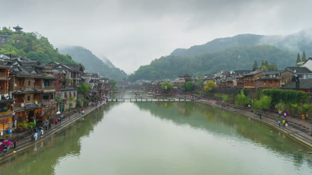 Fenghuang or Phoenix ancient town in cloudy day Hunan province, China