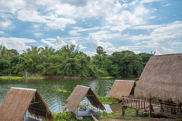 istock Floating house, Saraburi, Thailand 621229294