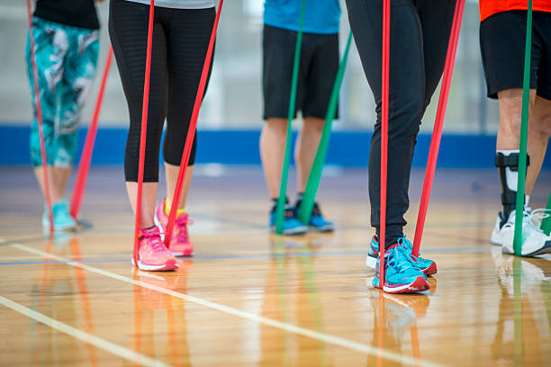 Fitness Class with Resistance Bands
