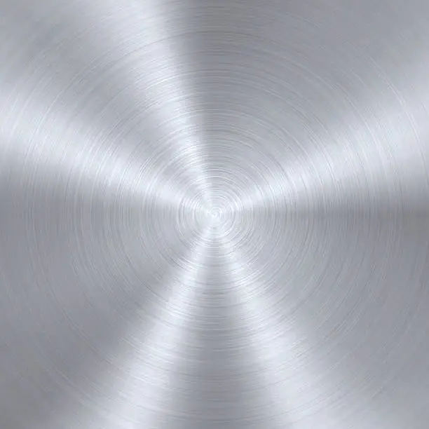 Vector illustration of Circular Brushed Metal Texture