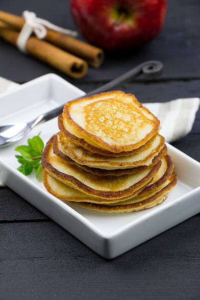 istock Morning menu. Homemade pancakes. Rustic style. 621234538
