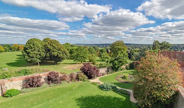The historic Farnham Park in Surrey, Captured from Farnham Castle.