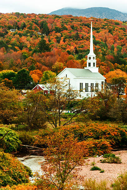 istock Stowe in Vermont during the fall season 621240778