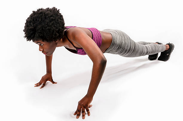 istock Young black woman in sport 621240800