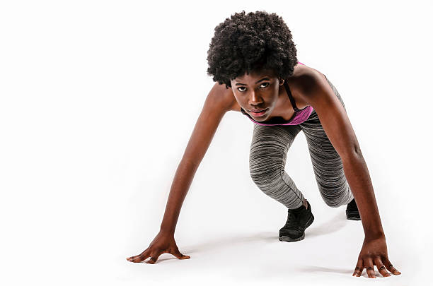 istock Young black woman in sport 621240892