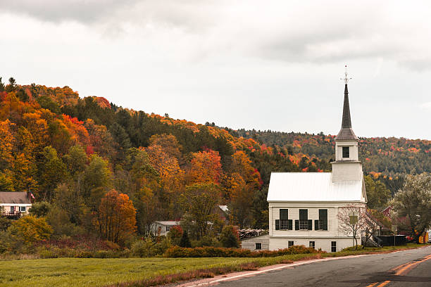 istock Stowe in Vermont during the fall season 621241056