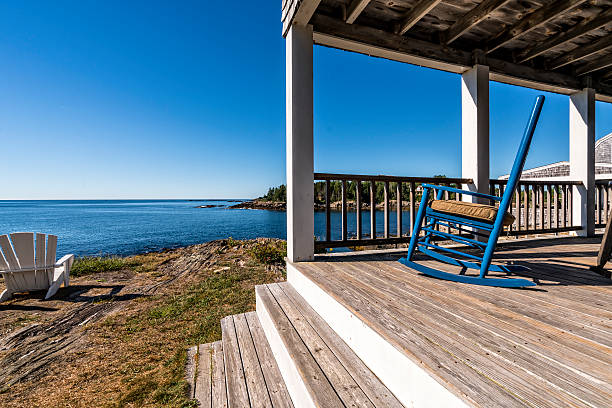 istock Porch in Maine with with ocean view 621241998
