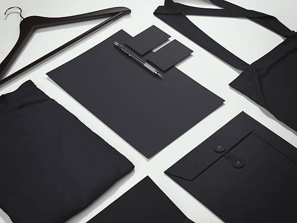 istock Black mockup with cotton bag and hanger. 3d rendering 621242334