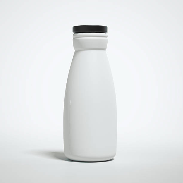 istock Modern bottle of milk isolated. 3d rendering 621242632