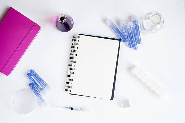 istock workplace lab assistant at the clinic top view 621242958