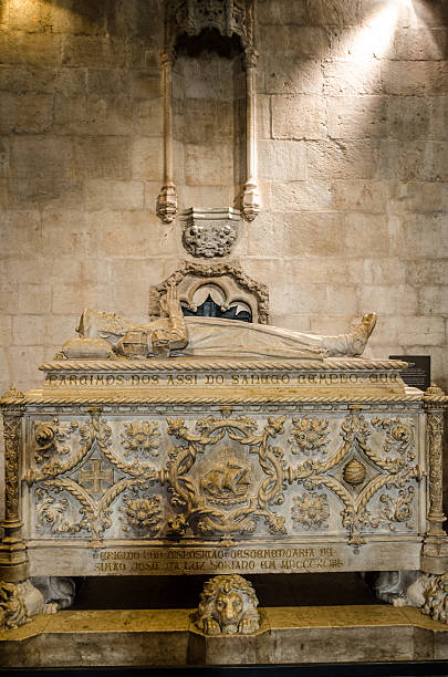 Sarcophagus of Vasco da Gama inside the Jeronimos Monastery