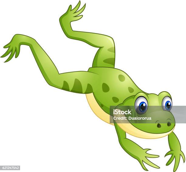 Cute Frog Cartoon Leaping Stock Illustration - Download Image Now - Frog,  Jumping, Leapfrog - iStock