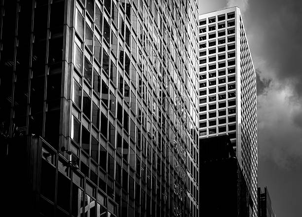 istock windows of business building with B&W color 621248848