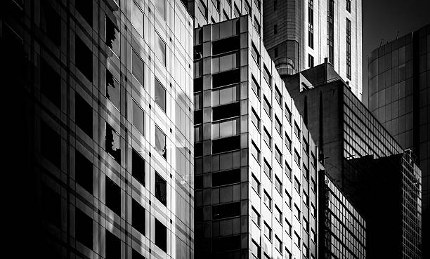 istock windows of business building with B&W color 621249100