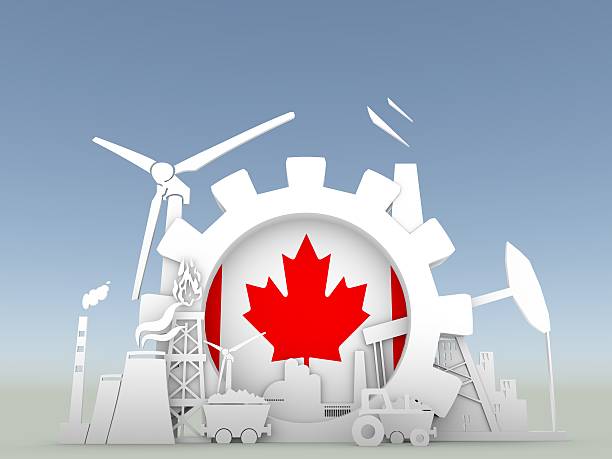 istock Energy and Power icons set with Canada flag 621250426