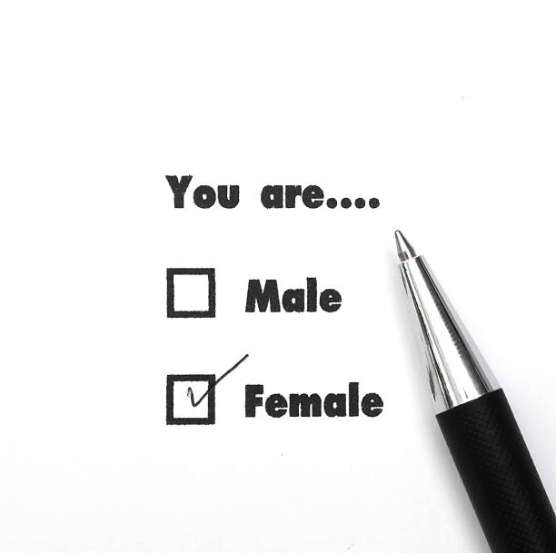istock Man and woman check boxes ink print , check female 621251388