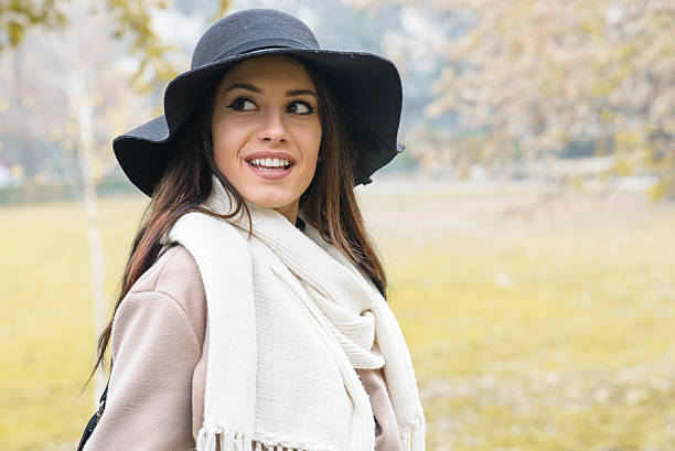 istock Pretty young woman with hat 621252836