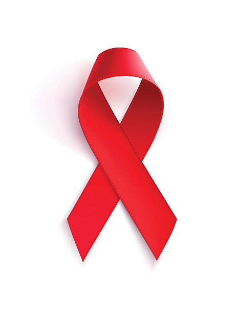 인식 레드 리본을 돕습니다. 사실적인 빨간색 리본, 인식 보조 - aids awareness ribbon stock illustrations