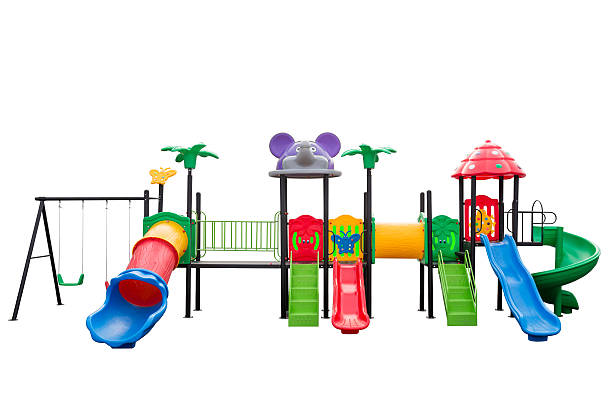 istock Colorful playground full set on isolated white background. clipping path 621259688