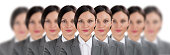 istock Group of business women clones 621263016