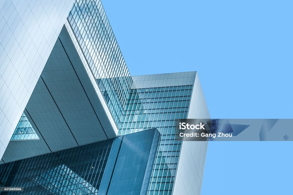 detail of modern glass steel architecture architectural details of a glass and steel office building. Architecture Stock Photo