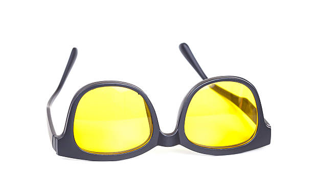 istock Black sunglasses isolated on white background. 621266830