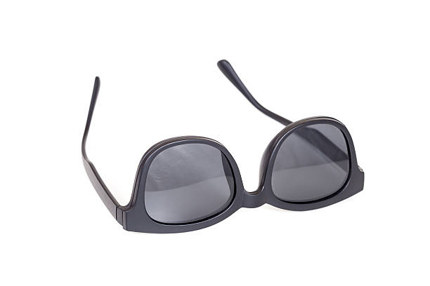 istock Black sunglasses isolated on white background. 621267032