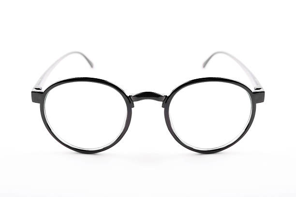 istock Black vintage glasses isolated on a white background 621271788