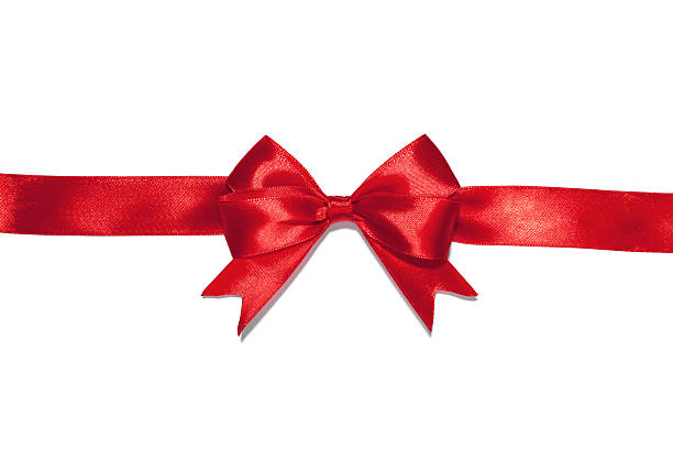 istock Shiny red satin ribbon 621272986