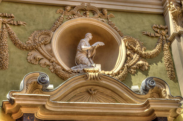 istock Ornate carving above door 621348624