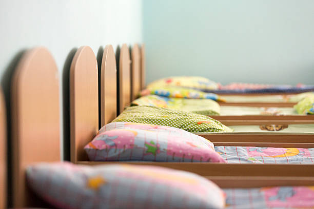 Beds for children in kindergarten.