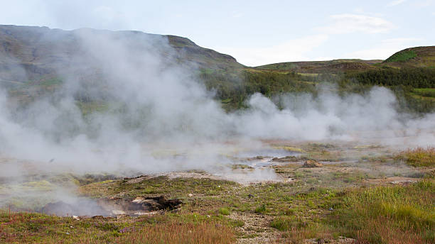 istock Geothermally active valley of Haukadalur 621350128