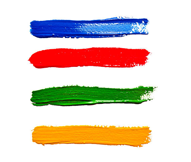 istock Four strokes of the paint brush isolated 621357794
