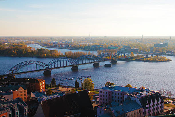 istock Riga, Latvia - sky view on Old Town 621358656