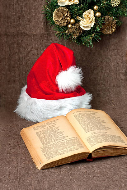 istock Christmas gift card with holiday composition 621362056