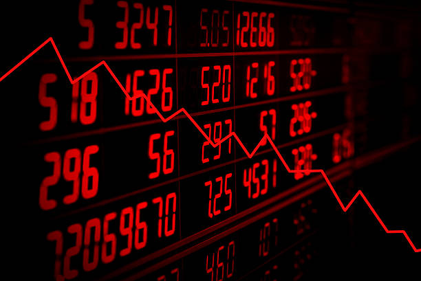 불황 컨셉입니다  - finance recession moving down despair 뉴스 사진 이미지