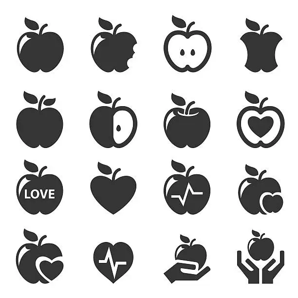 Vector illustration of Apple icon set