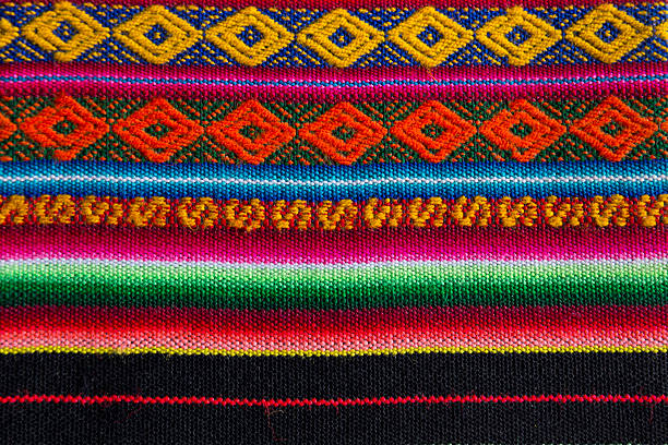 textil andino en alpaca y hoja de lana - trajes tipicos colombianos fotografías e imágenes de stock