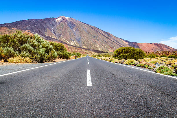 istock Long way road on El Teide vulcan National Park 621370894