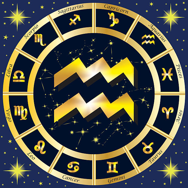 istock Zodiac Signs, Zodiac constellations. Sign of Aquarius. 621373606