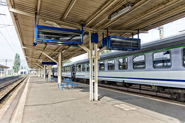 Intercity train in Lublin railway station, Poland.